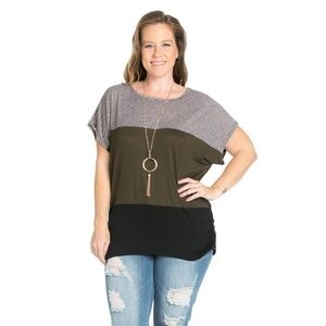 Striped Color Block Top